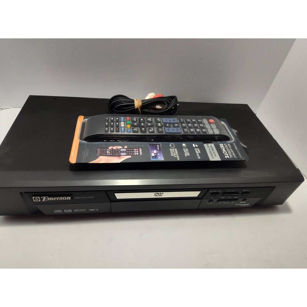 Emerson EWD7002 DVD Player TruSurround DTS Digital Out Black DVD CD RCA S-Video